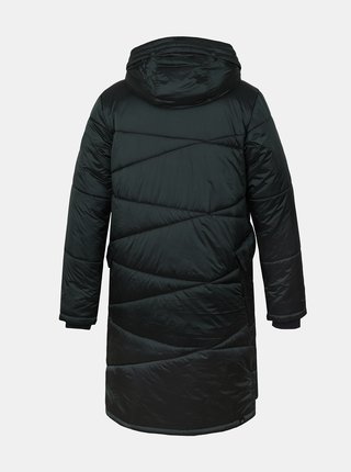 Tmavozelený dámsky prešívaný zimný kabát Hannah
