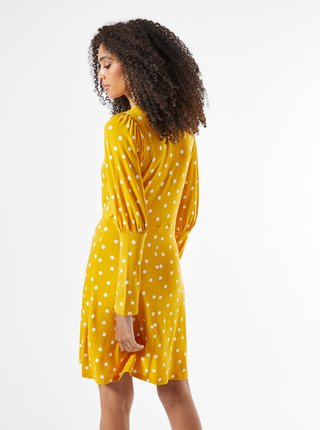 Žluté puntíkované šaty Dorothy Perkins