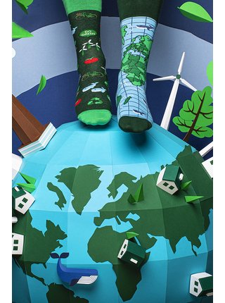 Zelené ponožky Many Mornings Save The Planet