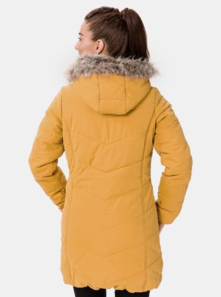 Žltý dámsky zimný prešívaný kabát SAM 73