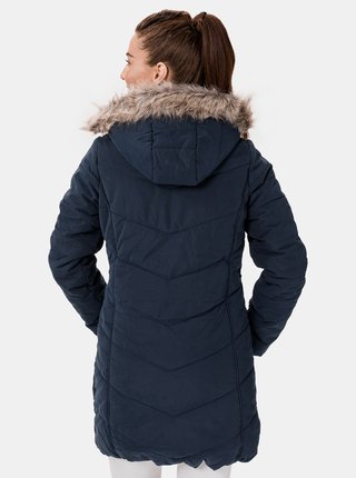 Tmavomodrý dámsky zimný prešívaný kabát SAM 73