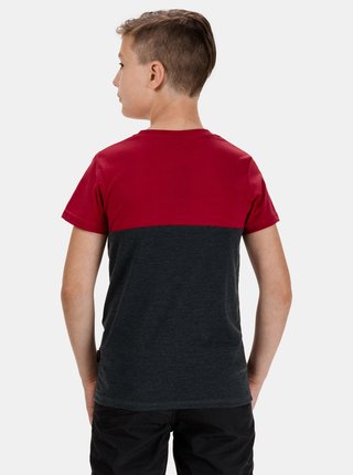 Červeno-šedé chlapčenské tričko SAM 73