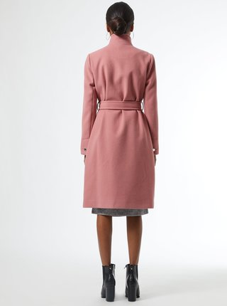 Ružový zimný kabát Dorothy Perkins Petite