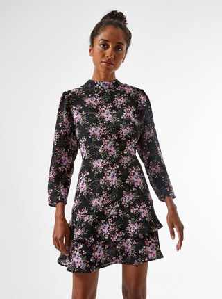 Černé květované šaty Dorothy Perkins Petite