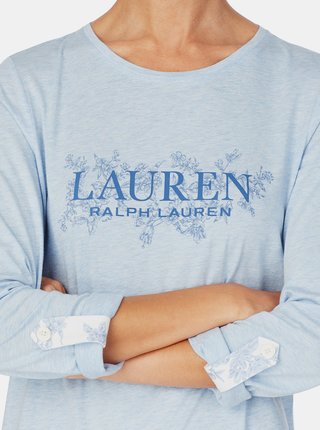 Modrá dámska nočná košeľa Lauren Ralph Lauren