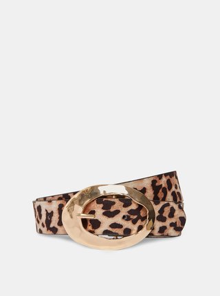 Hnědý pásek s leopardím vzorem Dorothy Perkins