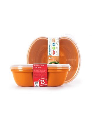 Oranžový svačinový box (2 ks) Preserve