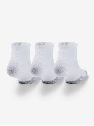Sada tří párů bílých ponožek Heatgear Under Armour.