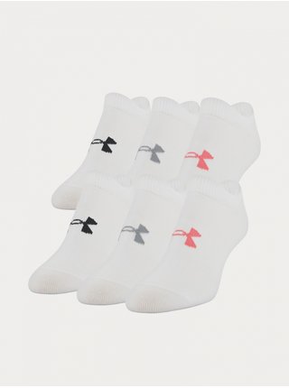 Sada šesti bílých dámských ponožek Essential Under Armour