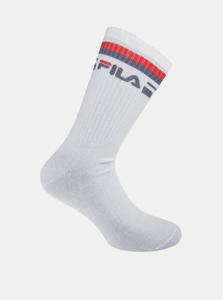 Sada troch párov dámskych bielych ponožiek FILA