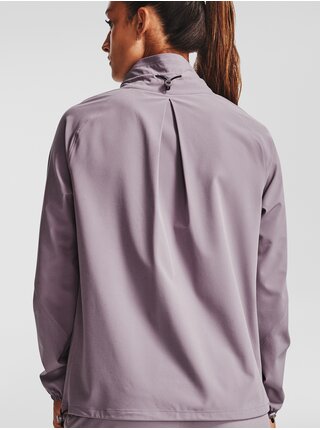Bunda Under Armour Recover Woven Jacket - svetlofialová