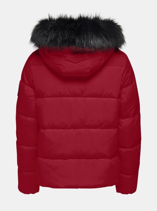 Červená zimná prešívaná bunda ONLY