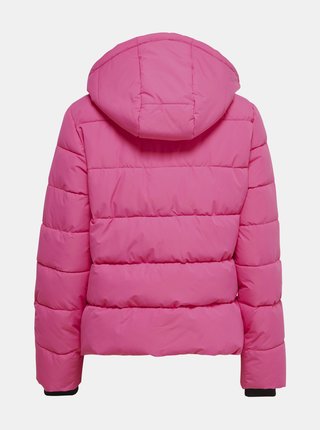 Ružová zimná prešívaná bunda ONLY