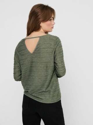 Zelené tričko s průstřihem na zádech ONLY-Kelly
