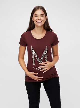 Hnedé tehotenské tričko Mama.licious