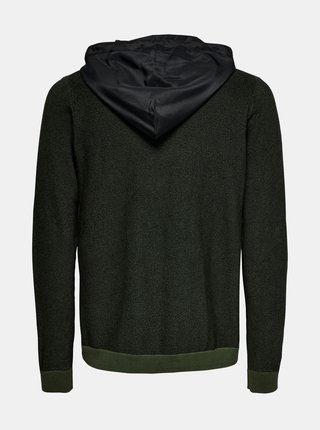 Zelený svetr na zip ONLY & SONS-Pabler
