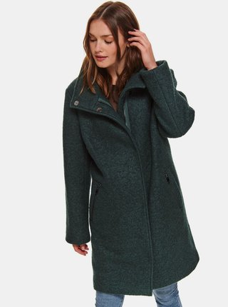 Zelený vlnený kabát TOP SECRET