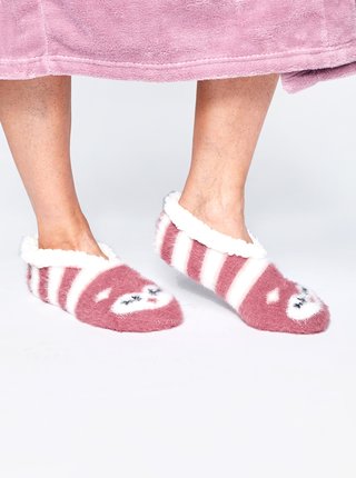Ružové dámske vzorované ponožky Something Special