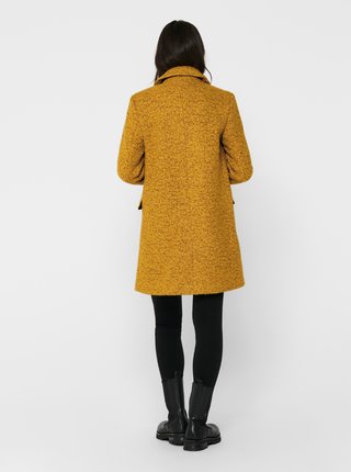 Žltý vlnený kabát ONLY New