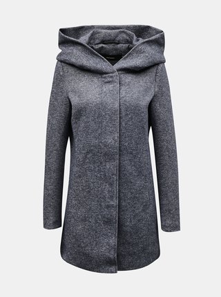 Šedý zimný kabát s kapucou VERO MODA
