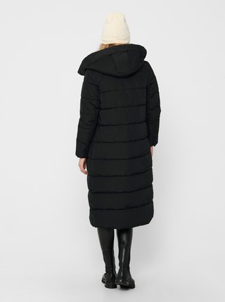 Čierny prešívaný zimný kabát ONLY Caroline