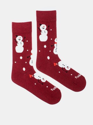 Vínové vzorované ponožky Fusakle Gulimen