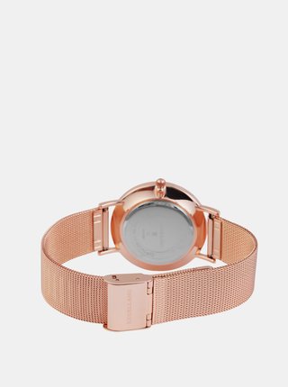 Dámské hodinky s nerezovým páskem v růžovozlaté barvě Excellanc