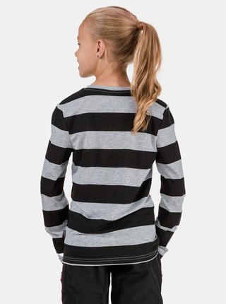Černo-šedé holčičí pruhované tričko SAM 73 Hope