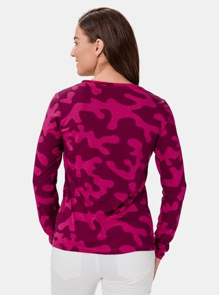 Ružové dámske vzorované tričko SAM 73