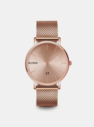 Dámske hodinky s nerezovým remienkom v ružovozlatej farbe Millner Mayfair