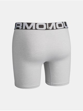 Šedé boxerky Under Armour UA Charged Cotton 6in 3 Pack
