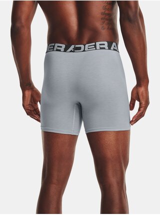 Šedé boxerky Under Armour UA Charged Cotton 6in 3 Pack