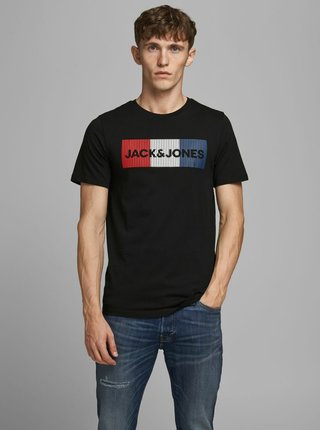 Černé tričko s potiskem Jack & Jones