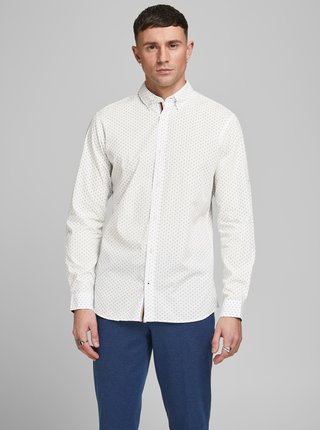 Bílá vzorovaná košile Jack & Jones