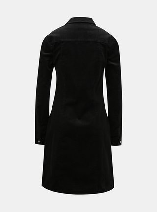 Čierne menčestrové košeľové šaty Dorothy Perkins Tall