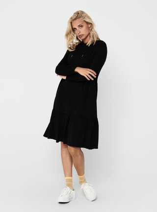 Černé mikinové šaty s kapucí JDY-Mary