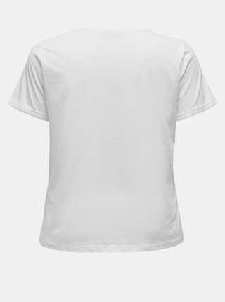 Biele tričko s potlačou ONLY CARMAKOMA Antonia