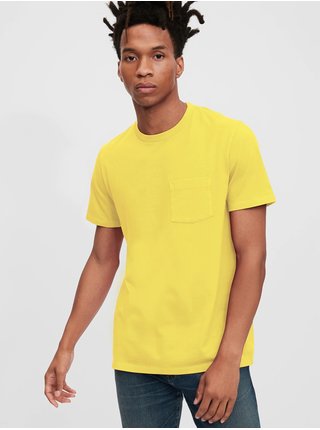 Žluté pánské tričko GAP Pocket