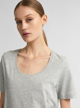 Šedé tričko Selected Femme Standard