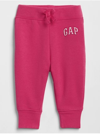 Ružové dievčenské tepláky GAP Logo