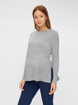 Šedý ľahký tehotenský sveter Mama.licious