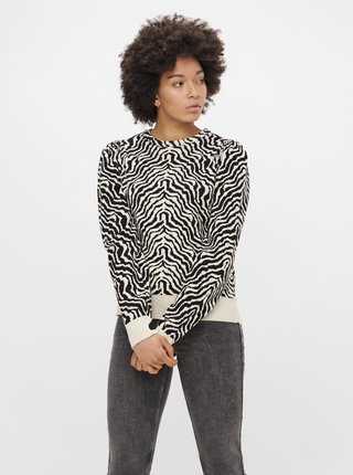 Šedý sveter so zebrím vzorom Pieces