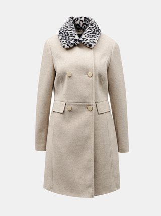 Béžový zimný kabát Dorothy Perkins
