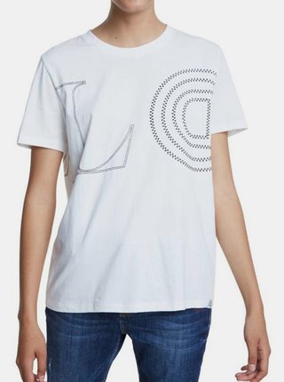 Desigual biele tričko TS Paris