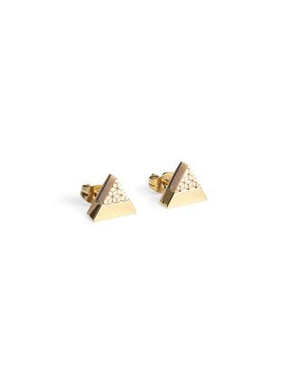 Náušnice s dřevěným detailem Virie Earrings Triangle BeWooden