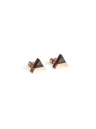Náušnice s dřevěným detailem BeWooden Rose Earrings Triangle 