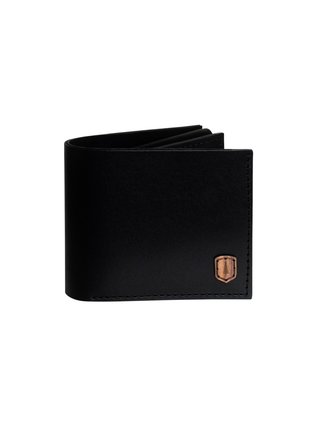 Černá kožená peněženka BeWooden Nox Wide Wallet 