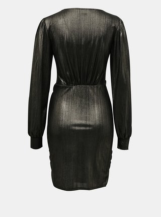 Čierne lesklé púzdrové šaty Jacqueline de Yong