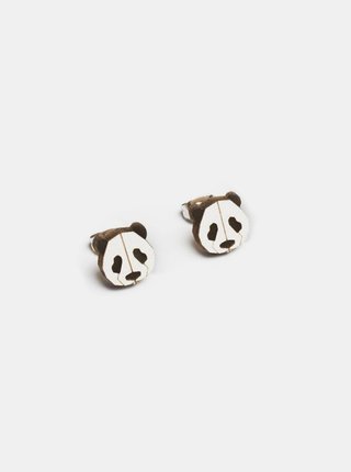 Dřevěné náušnice Panda Earrings BeWooden
