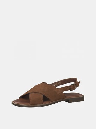 Hnedé semišové sandále Tamaris